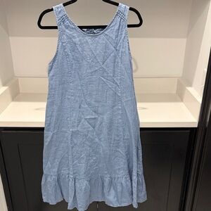 Terzo Millenio Light Blue Linen dress. Size S